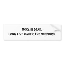 Rock is Dead bumper sticker bumper stickers