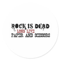Rock Is Dead Round Stickers