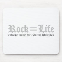 Rock=Life 'Extreme Lifestyles' White Mousepad