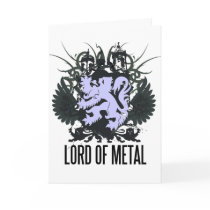 Rock=Life 'Lord Of Metal' Metal Greeting Card