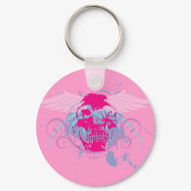 Rock=Life 'Miss Trendskull' Pinkchain keychains