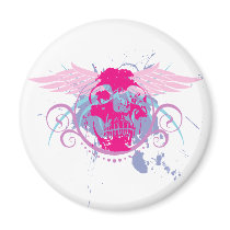 Rock=Life 'Miss Trendskull' White Magnet