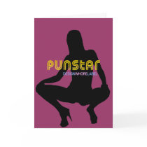Rock=Life 'Punstar' Designwhore Label Greetings Greeting Cards