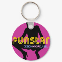 Rock=Life 'Punstar' Designwhore Label Keychain