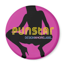 Rock=Life 'Punstar' Designwhore Label Magnet