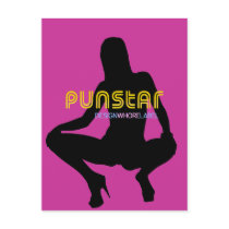 Rock=Life 'Punstar' Designwhore Label Postcard