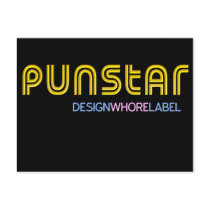 Rock=Life 'Punstar' Designwhore Label Postcard