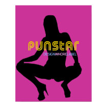 Rock=Life 'Punstar' Designwhore Label Poster posters