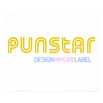 Rock=Life 'Punstar' Designwhore Label Poster posters