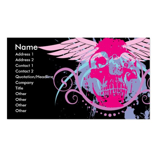 Rock=Life 'Trendskull' Profile Card Business Card (front side)