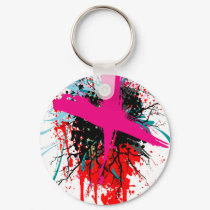 Rock=Life 'X-Rated' White Keychain