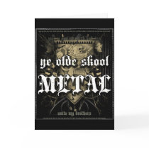 Rock=Life 'Ye Olde Skool Metal' Greeting Card