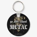 Rock=Life 'Ye Olde Skool Metal' Metal Keychain