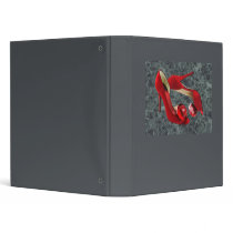 Rock Me Red Pom Poms Vinyl Binders