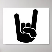 Rock Metal Hand Print