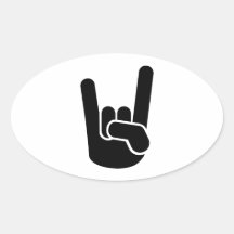 Rock Metal Hand Sticker