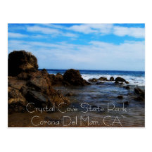 Rock Mounds in the calm, Crystal Cove State Par... Post Card