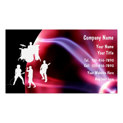 Rock Music Business Cards