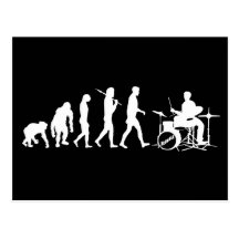 Rock Music Drummer and Jazz Dubstep Drums Post Card