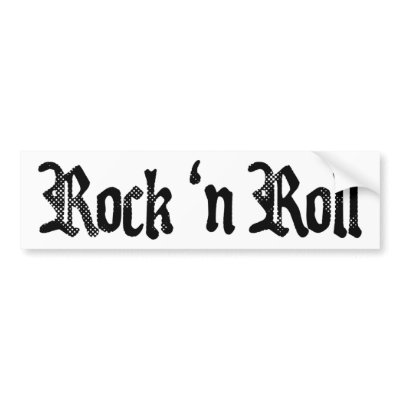 rock n roll bumper stickers