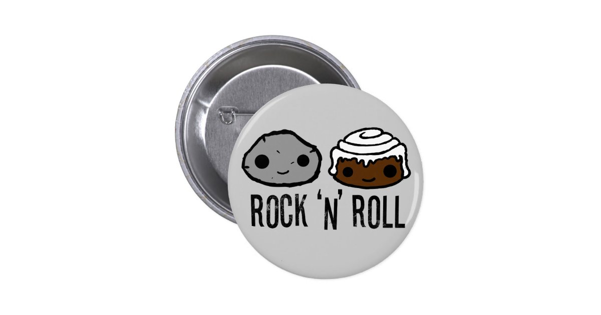 Rock 'N' Roll Button | Zazzle