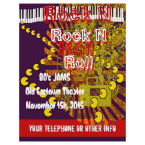 Rock N Roll Flyer 80s Jam
