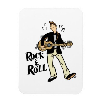 rock n roll guy playing guitar black.png rectangle magnet