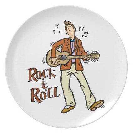 rock n roll guy playing guitar brown.png party plates