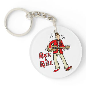 rock n roll guy playing guitar red.png keychains