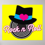 Rock n Roll hat canvas print