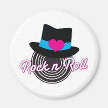 Rock n Roll hat Fridge Magnet
