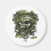 Rock n Roll is my Life Skull Refrigerator Magnet