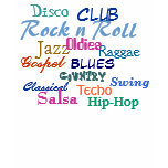 Rock n Roll, Jazz, Disco,  ( Ladies Spaghetti Top t-shirts