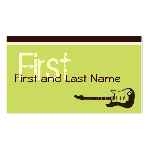 Rock n Roll Kid Calling Card Business Cards (front side)
