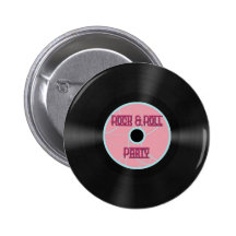 Rock n' Roll Party Button