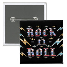 Rock-n-Roll Pinback Buttons