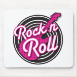 Rock N Roll rockabilly record design mousepads