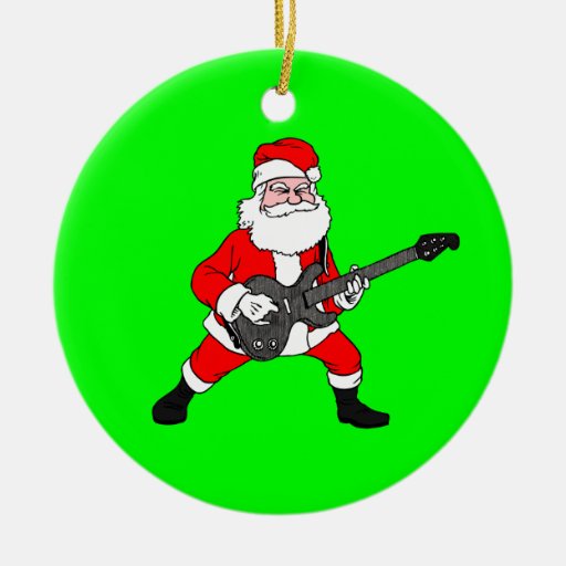 rock n roll santa claus christmas tree ornaments zazzle rock n roll santa claus christmas tree ornaments zazzle