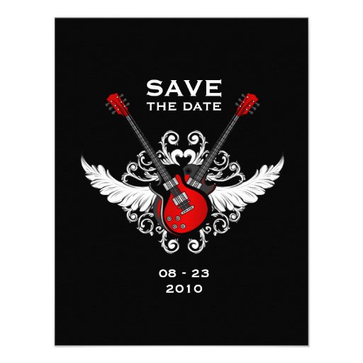 Rock 'n' Roll Save the Date announcement