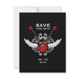 Rock 'n' Roll Save the Date announcement invitation