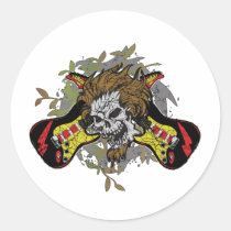 Rock n Roll Skull stickers
