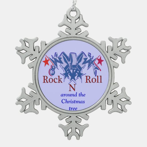 rock n roll snowflake pewter christmas ornament zazzle rock n roll snowflake pewter christmas ornament zazzle