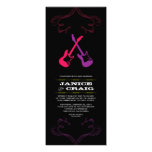 Rock 'n' Roll Wedding Guitars (Multicolor) Custom Invitations