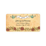 Rock 'n' Roll Wedding (Roses) Address Label labels