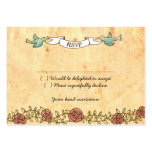 Rock 'n' Roll Wedding (Roses) RSVP Card business cards