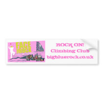 Rock On! Climbing Club bumper stickers