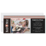 Rock on! Customized Graduation Announcement: coral