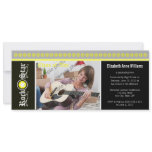 Rock on! Customized Graduation Announcement: lemon