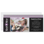 Rock on! Customized Graduation Announcement: plum