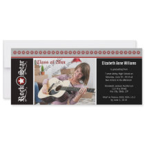 Rock on! Customized Graduation Announcement (red) invitations by GraduateShoppe Rock on! Customized Graduation Announcement (red) invitations